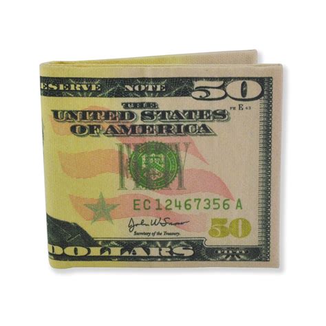 US $50 Dollar Bill - Pocket Cash Folding Currency Money Wallet : Amazon ...