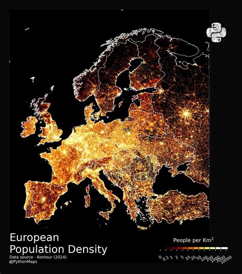 Population density of Europe. : r/europe