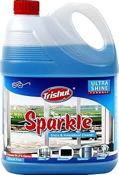 Trishul Sparkle Glass & household cleaner with shine Booster, Pro Glass ...