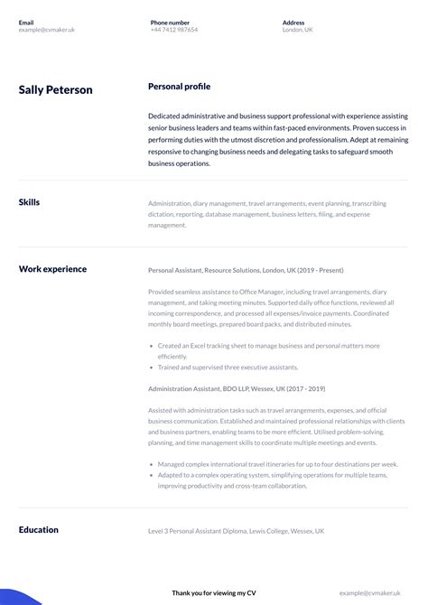 Image result for Good CV Examples