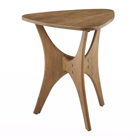 Busaurus Inc Mid-Century Modern Triangle Accent Table - Chic Elm Finish ...