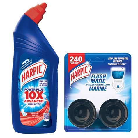 Harpic Disinfectant Toilet Cleaner Liquid, Original - 1 L + Harpic ...