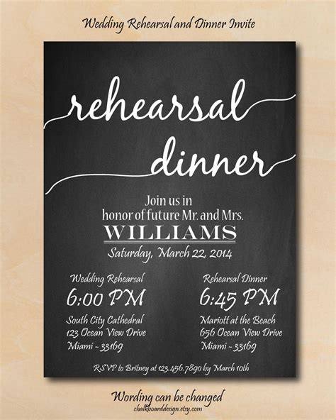 Rules For Rehearsal Dinner Invites at Mary Settle blog