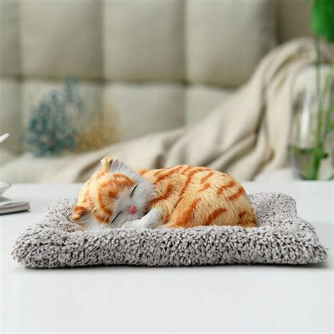 Buy BOGEN LITE Sleeping Cat Plush Toy with Press Simulation Sound ...