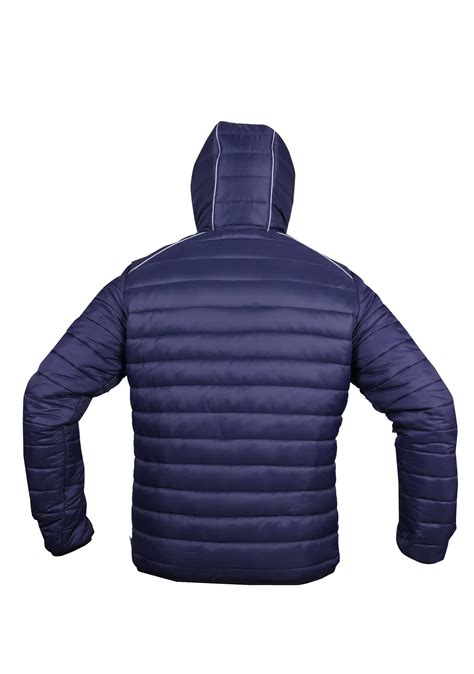 Man Nylon Navy Blue Puffer Jacket | BADYIAL INTERNATIONAL