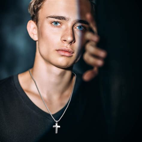 Buy REVEMCN Black Gold Silver Cross Necklace for Boys Stainless Steel ...