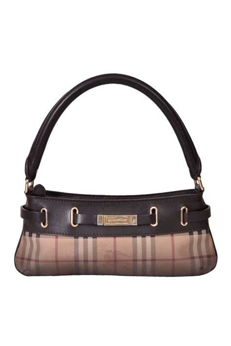 Burberry Smoked Checks Coated Canvas Bag