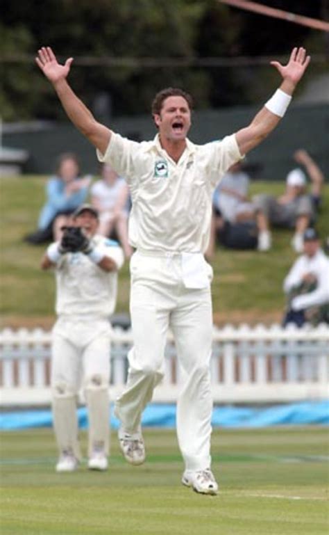 Cairns jumps to celebrate the dismissal of Javed. 2nd Test: New Zealand ...