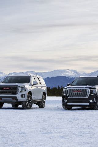 Download wallpaper snow, GMC, SUV, Denali, Yukon, AT4, 2020, 2021 ...