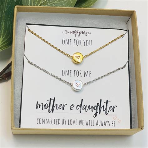 Mother & Daughter Necklaces, Heart Necklace, Gift for Mom, Mom Jewelry ...