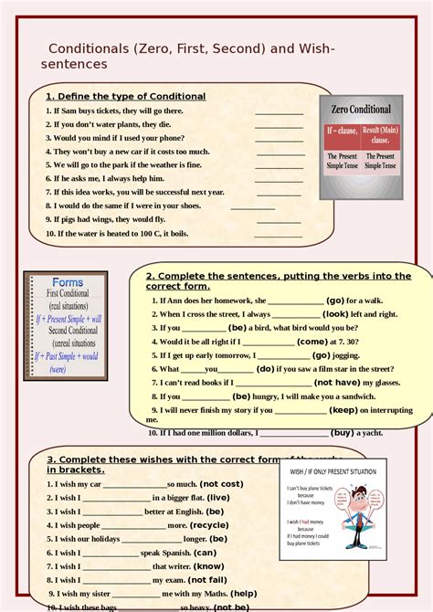 Image result for Zero First Second Conditional Exercises