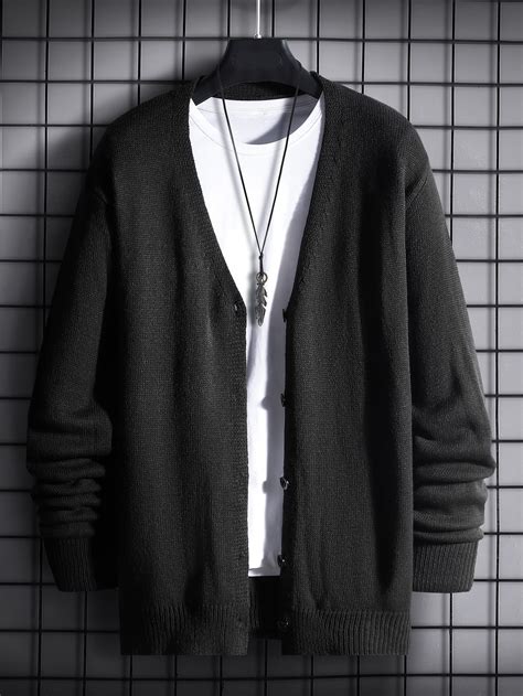 Men Solid Button Up Cardigan Without Tee | Knitwear men, Clothes, Cardigan