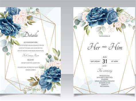beautiful floral wreath wedding invitation card template by dino mikael ...