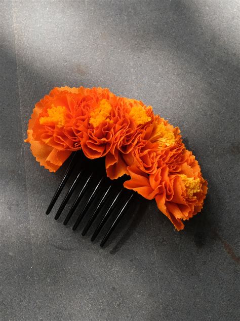 Orange Genda Hair Comb – Pure Ghee Designs