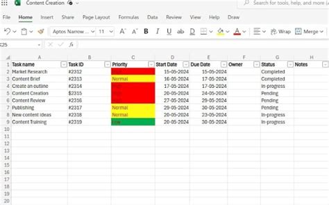 Image result for Conditional Format Task Tracker. Excel