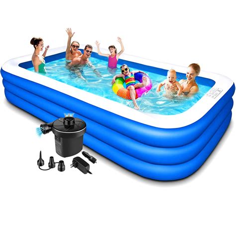 SOARRUCY Inflatable Swimming Pools - 120"x70"x23.5"Full-Sized Pool ...