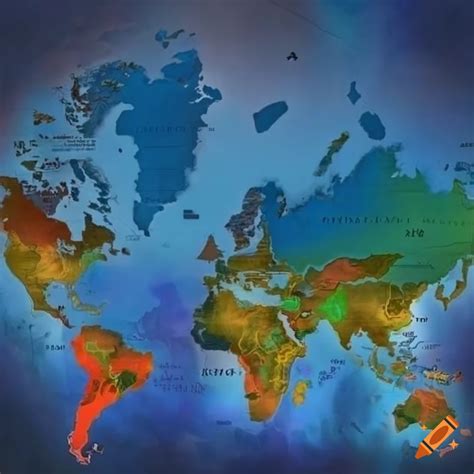 World map illustration on Craiyon