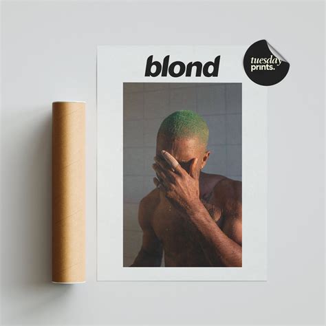 Frank Ocean / Blonde Album Cover Poster / Blond Custom Poster, Home ...