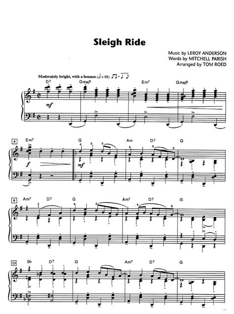 Sleigh Ride by Christmas Sheet Music Sheet Music - Meta-chords