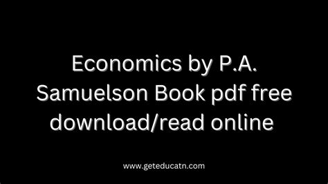 Image result for Samuelson Economics Book