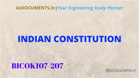 Indian Constitution (BICOK107-207)
