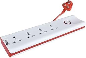 RK POWER 4 Way Extension Board, (1.5 Meter/4.9 Feet Wire),Red & White ...