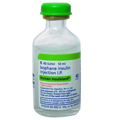 Human Insulatard 40IU/ml Suspension for Injection 10 ml Price, Uses ...