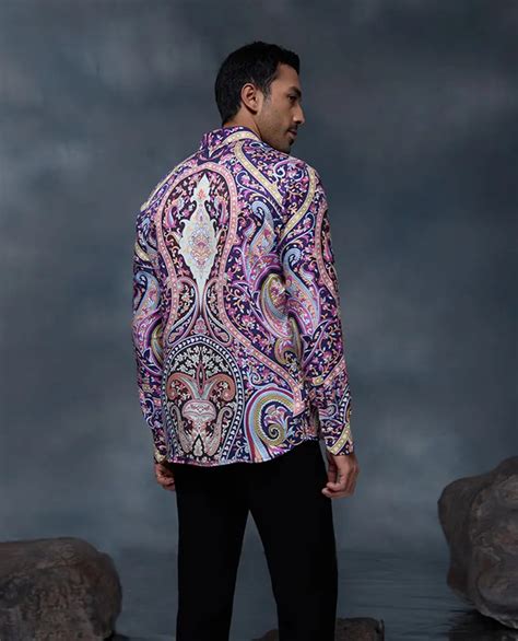 Buy Multi Geometric Floral Print Slim Fit Shirt | Albino Lifestyle