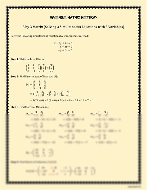 Image result for Inverse Matrix Example