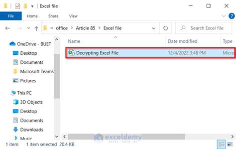 Image result for Decrypt an Excel File Steps in Picture