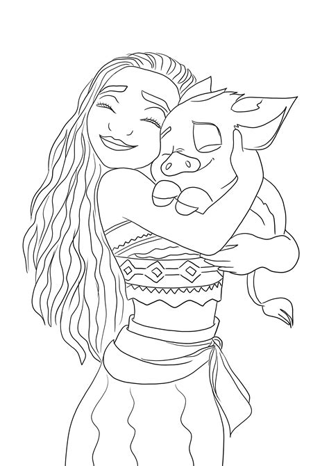 Moana Printable Coloring Pages