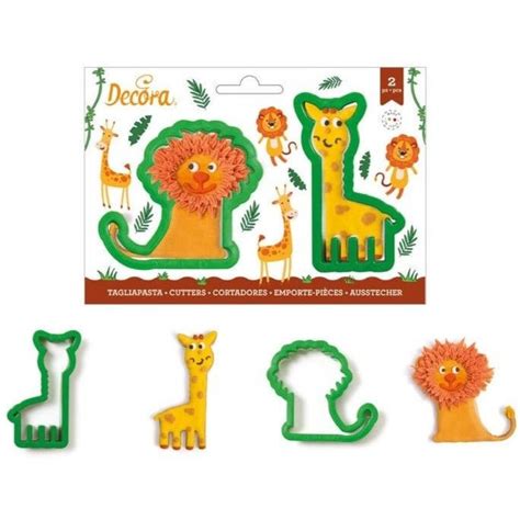 Bakewareind Lion Giraffe Animal SugarCraft Cookie Fondant Cake Cutter ...