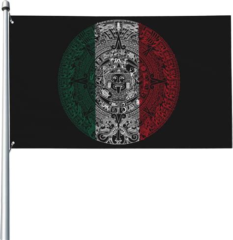 Amazon.com : Mexico Aztec Calendar Flag 3x5 Ft With Two Brass Grommets ...