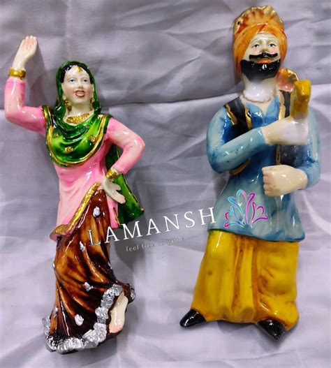LAMANSH® Traditional Handcrafted Rajasthani Polyresin Folk Puppets aka ...