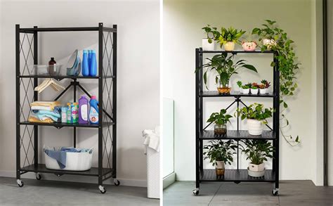 BIRMON Kitchen Storage Rack Metal Shelving Unit Storage Utility Rack ...