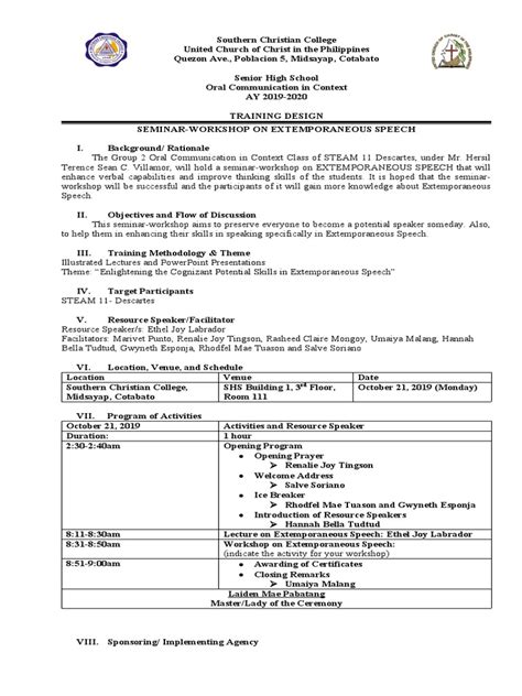 Training Design Template | PDF