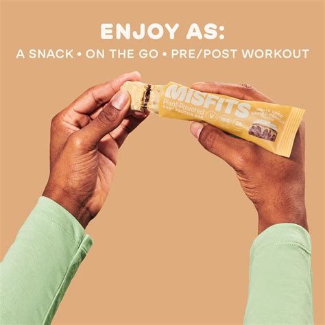 Buy Misfits Vegan Protein Bar, Plant Based Chocolate Protein Bar, High ...