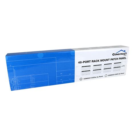 Buy Construct Pro™ 48-Port Cat5e Rack Mount Patch Panel (19” / 2U ...