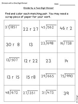 Division Using Two Digit in Grade 5 的图像结果