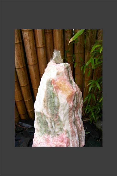 Monolith Quellstein weiß-rosa Marmor 75cm - Marmor - Monolithen Säulen ...