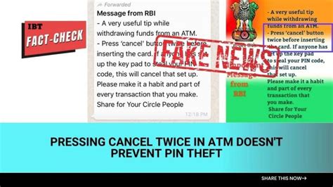 Fact check: Pressing cancel twice on ATM won't prevent PIN theft; false ...