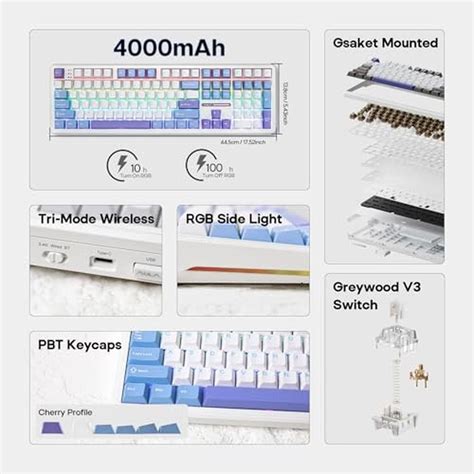 Keyboard Epomaker | Epomaker Aula F108 Wireless Gaming Keyboard Full ...