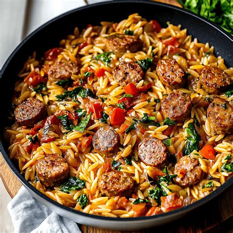 Easy One-Pan Italian Sausage and Orzo Pasta Recipe