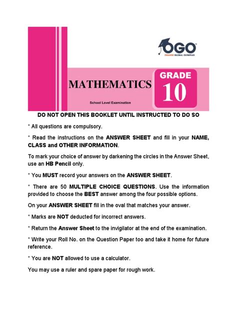 Image result for Grade 10 Math Problems