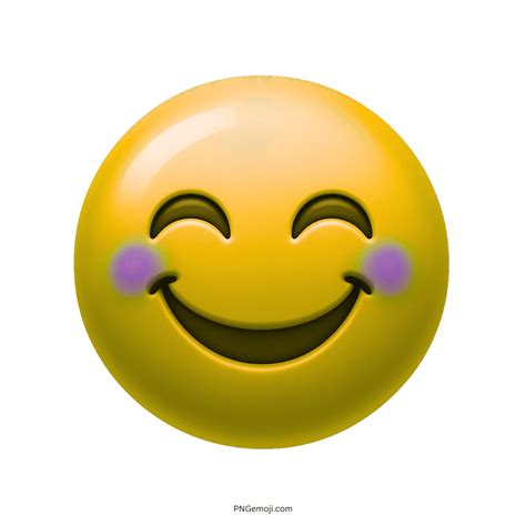 Big Grin & Rosy Cheeks Emoji Colorful 3D PNG » PNGemoji