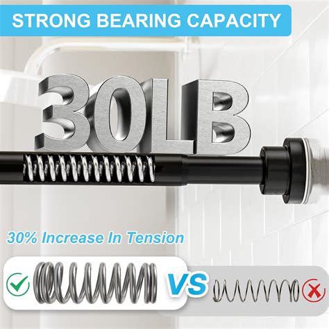 WEIXINHAI Tension Curtain Rod 28 To 48 Inch Black Tension Rods India | Ubuy