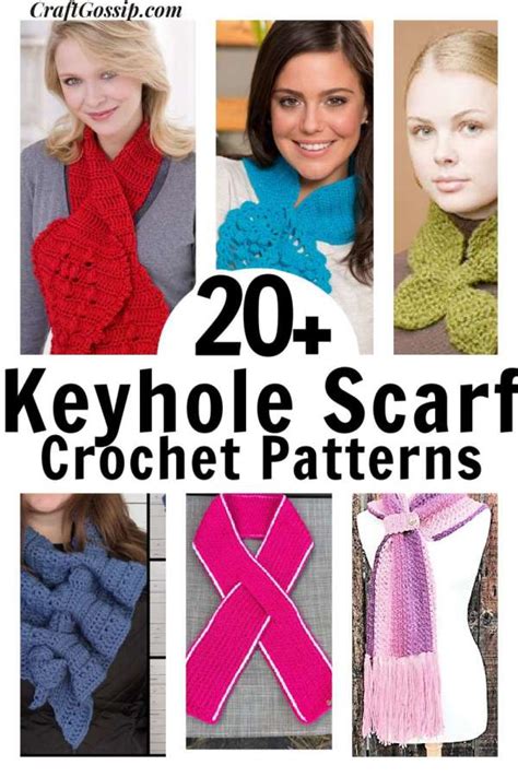 Adult Crochet Keyhole Scarf Pattern 的图像结果