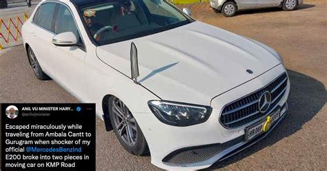 Haryana Minister’s Mercedes E-Class Breaks-down on Expressway » Car ...
