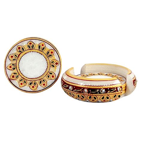 Marble Decorative Painted Coaster (Product Code 1009) at Rs 1199.00