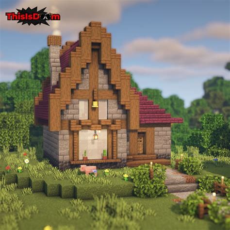 Image result for Forest Cottage Minecraft Tutorial